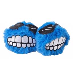Rogz Grinz Fluffy Cat Toys Plysch Mini Ball Blue 2 Pack