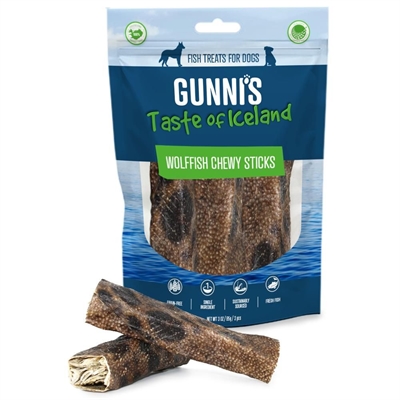 Gunni's Wolffish Chewy Sticks Tuggpinnar Av Havskatt 90g 3st