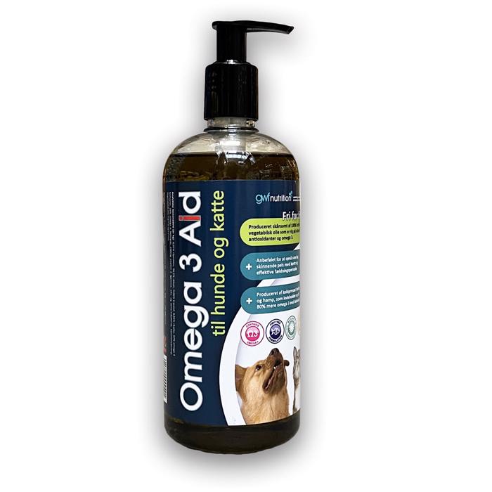 Omega 3 Aid 100% vegetabilisk olja för hundar 500ml