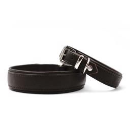 Läder Halsband Modell Classic Soft SVART