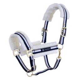 Horse Halter Design Vancouver With Navy Beige with White Fleece