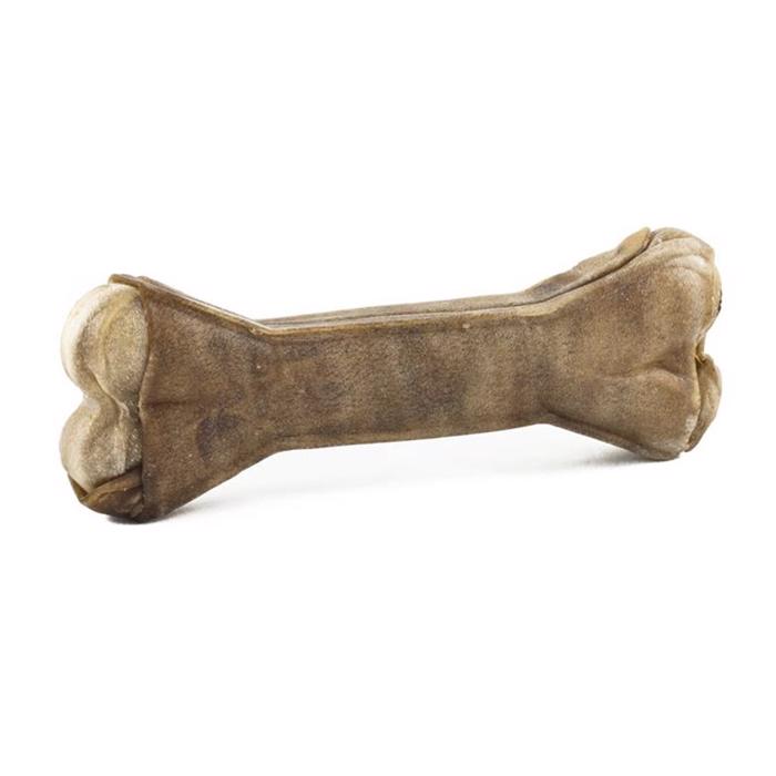 Pressade Natural Deer Skin Legs 17cm Tuggben för hunden