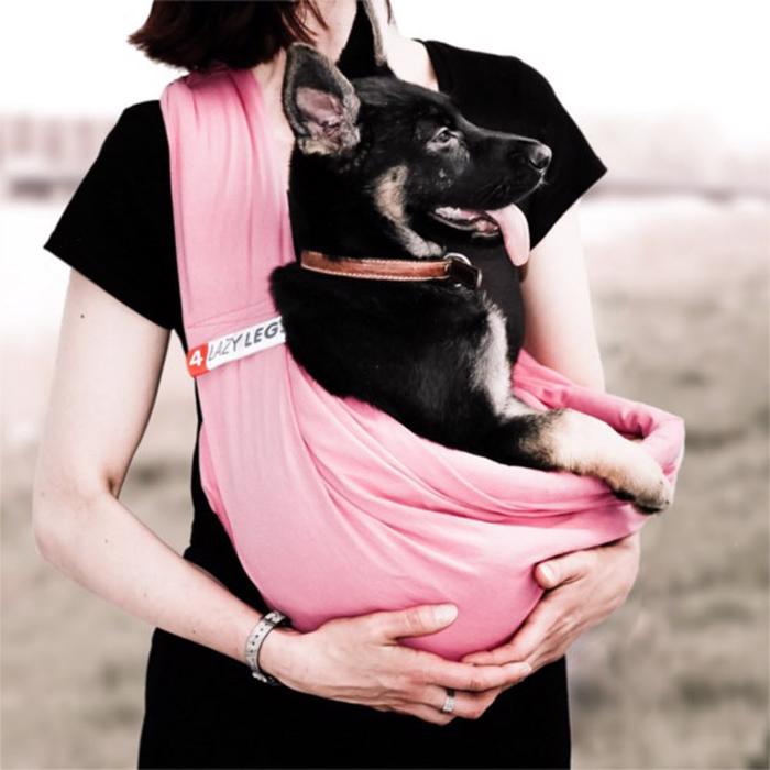 4LazyLegs Designer Bärväska Känguru Stil Pink Paw Canvas