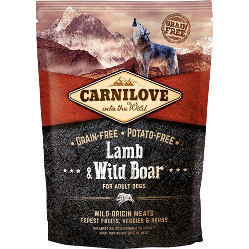 Hundfoder Carnilove lamm och vildsvin för vuxna hundar
