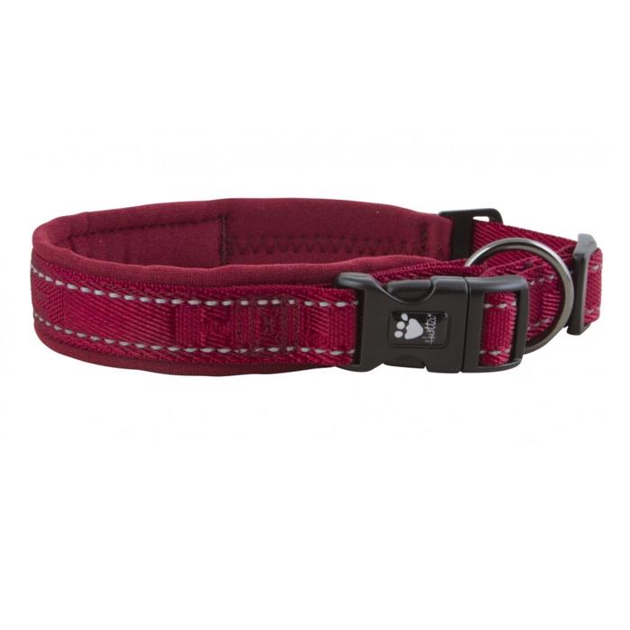 Click-hundhalsband Hurtta Casual vadderat lingon