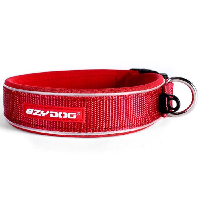 Hundhalsband Neopren Ezydog Röd