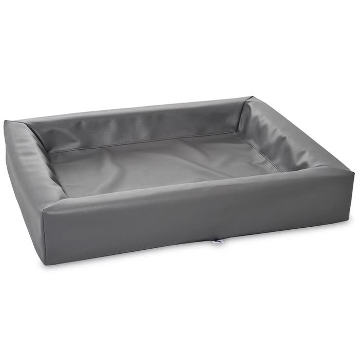 Praktisk hundsäng i syntetläder Bia Bed Grey