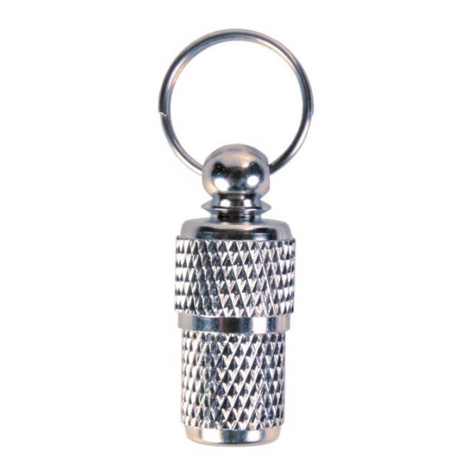 Dog tag smart stålpipa för namn inuti