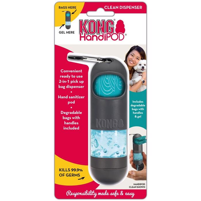 HandiPOD väskhållare med handgel från KONG