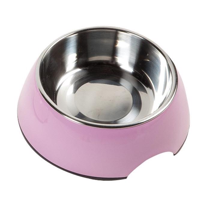mat och vattenskål till hund Royal 2i1 skålen pink