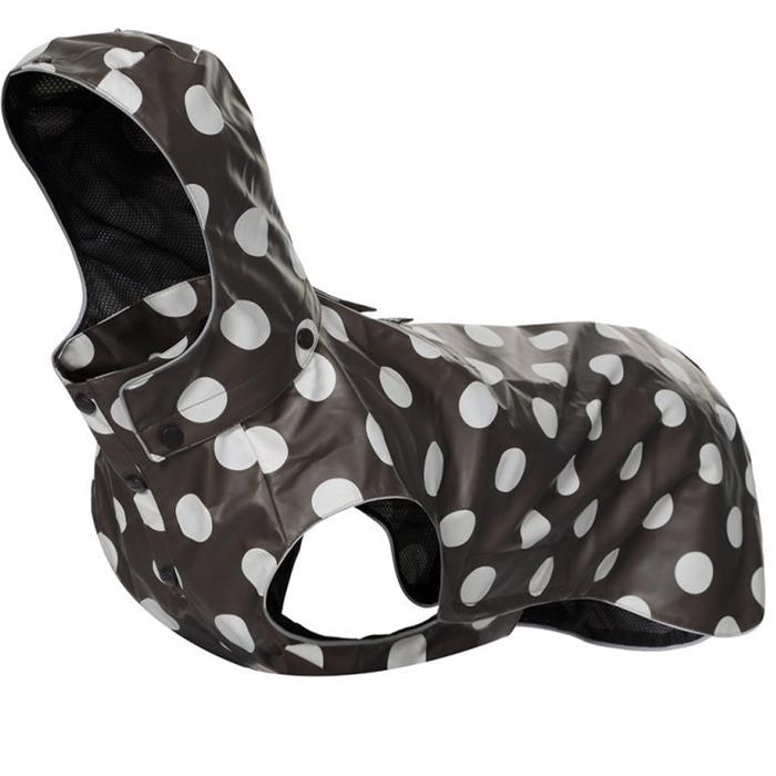 Regnjacka till hund från Rukka Design Brun med Vita prickar