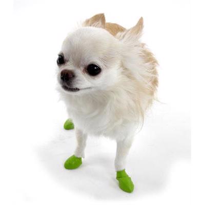 Pawz Dog Boots slitstarka flexibla hundskor i gummi TINY AppleGreen