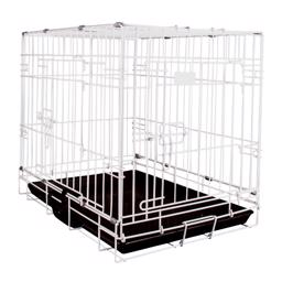 Dogman Cage Metal Modern White 2 Doors