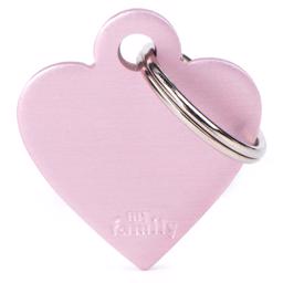 My Family Small Dog Tag Basic Heart i rosa