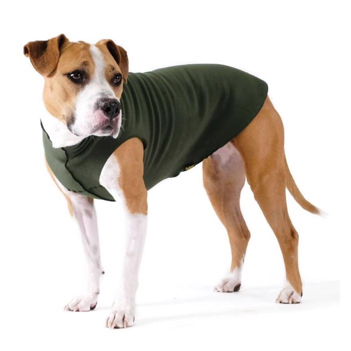 GoldPaw Dog Fleece Stretch Pullover Hunter