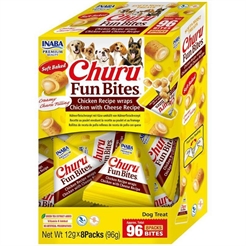 Inaba Churu Fun Bites Läcker Mjuk Hundgodis Kyckling & Ost 96g