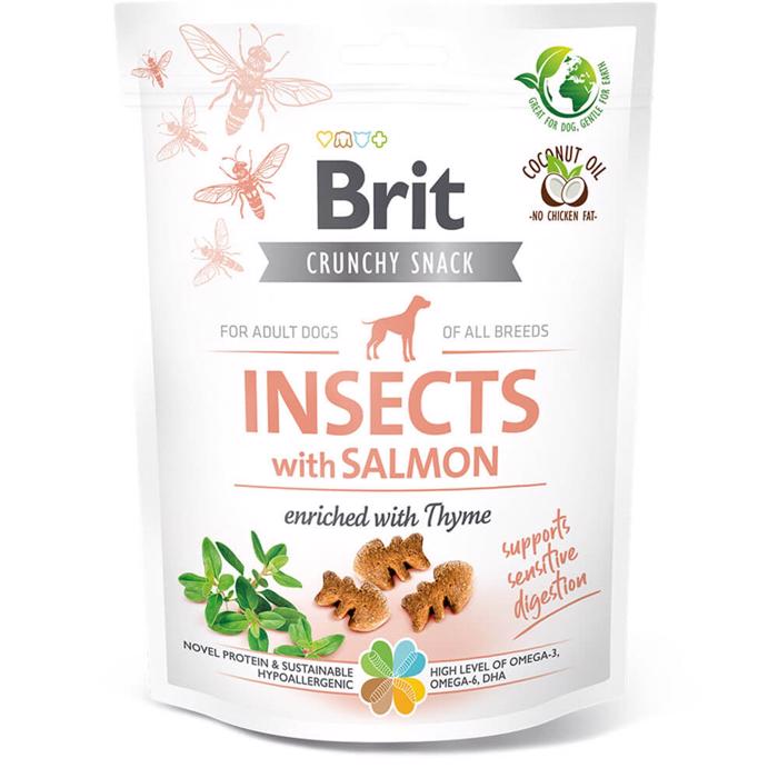 Brit Crunchy Snack Insects Salmon Berikad Med Timjan 200 gram