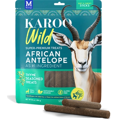 KAROO Wild Soft & Chewy Sticks Antilopkött Berikat Med Timjan 454g