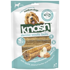 Knash Woofa Loofa Dental Stick Care Äpple & Peanut Butter 7st