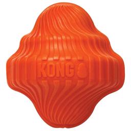 Kong Squeezz Orbitz Spin Top Rolig Snurretopp för Hunden med Pipljud