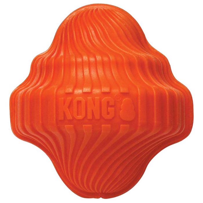 Kong Squeezz Orbitz Spin Top Rolig Snurretopp för Hunden med Pipljud