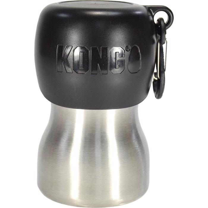 KONG H2O Rostfri Design Vattenflaska För Hundar 280ml Svart
