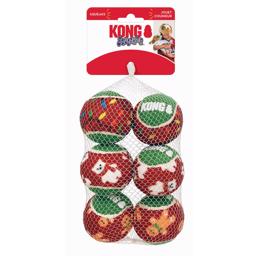 Kong Holiday SqueakAir med julmotiv Limited Edition 6-PACK