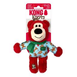 KONG Holiday Wild Knots Bear Röd Jul Nallebjörn Möt Red Haddy