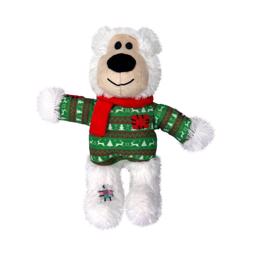 KONG Holiday Wild Knots Bear Röd julnalle Möt White Maddy