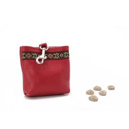 Läder Treat Bag Deluxe I Snygg Design Röd