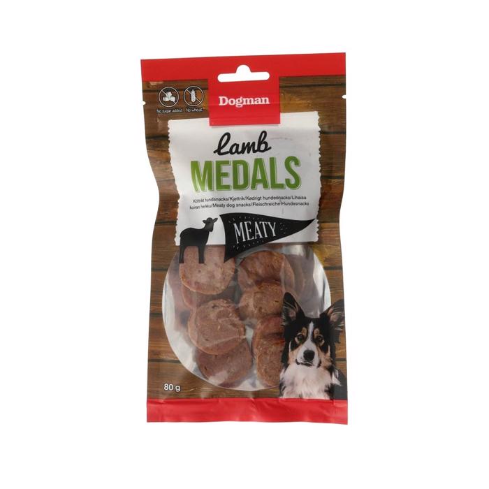 Dogman Lamb Medals Meaty Natural Snack 80gram