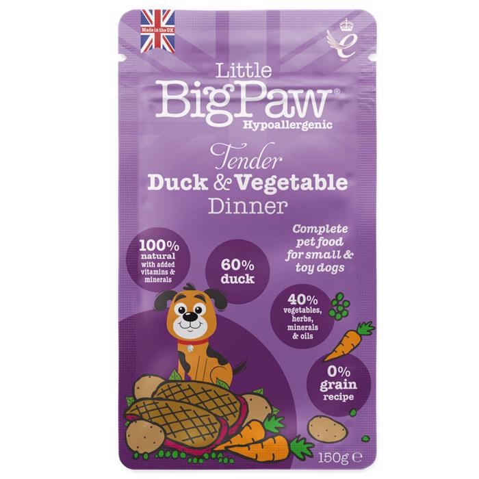 Little BigPaw Tender Duck & Grönsaksmiddag för små valpar 150g