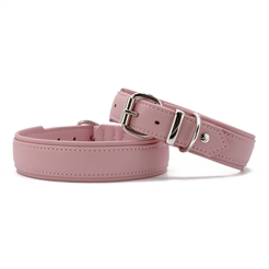 Läderkrage Modell Classic Soft Holi Flamingo