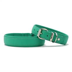 Läder Halsband Modell Classic Soft Holi Jade Green
