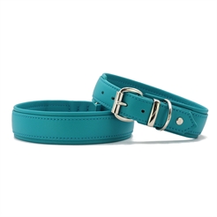 Läder Halsband Modell Classic Soft Holi Turkos