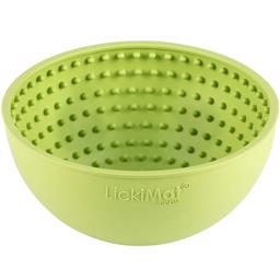 LickiMat Dog Bowl Wobble LimeGreen Meal Soothing Bowl