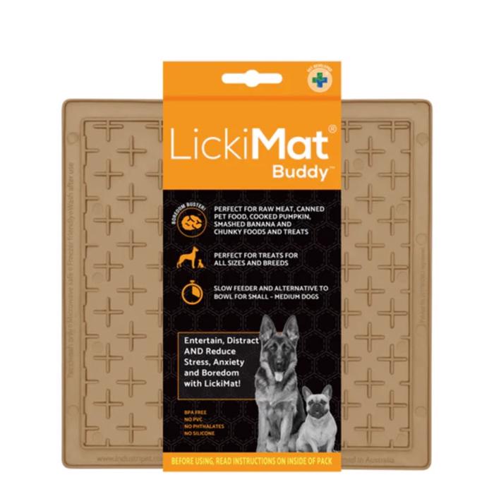 LickiMat BUDDY Aktivitetsmatta i silikon i färgen Coffee