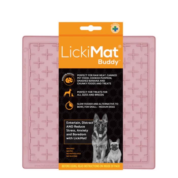 LickiMat BUDDY Aktivitetsmatta i silikon i färgen Guava