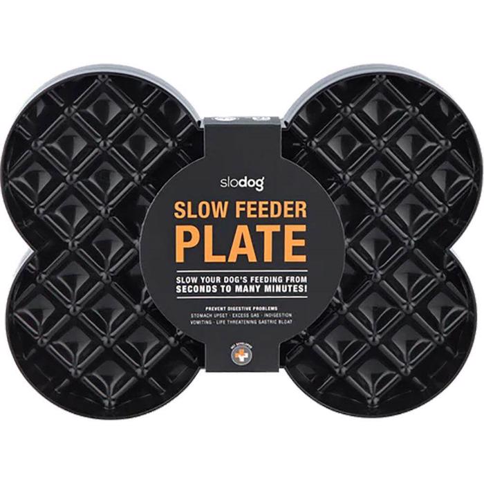 LickiMat Slow Feeder Plate Matskål För Snabbätare Svart