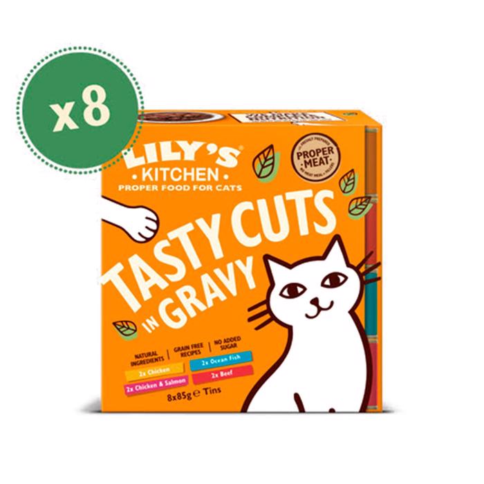 Lily\'s Kitchen Tasty Cuts In Gravy Cat Food 8x85g