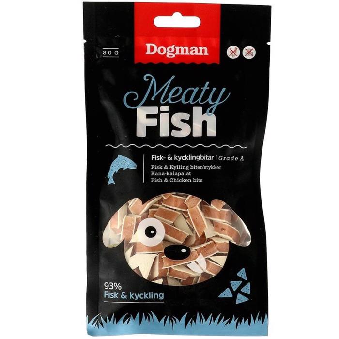 Dogman Meaty Fish & Chicken Bites Mums For Your Dog 80gram