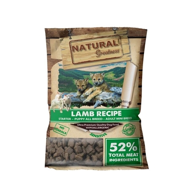 Natural Greatness Ultra Premium Spannmålsfritt SMAKPROV Valpar & Mini Raser Lamb 100g