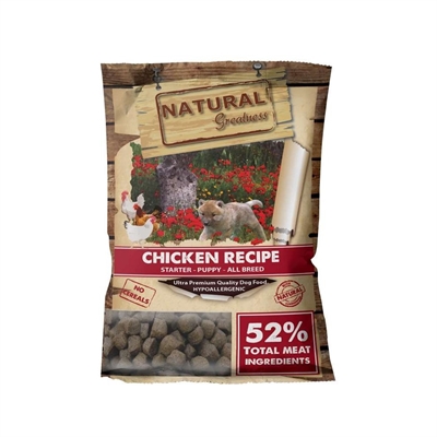 Natural Greatness Ultra Premium Spannmålsfri SMAKPROV Kyckling Puppy & Mini 100g