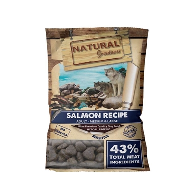 Natural Greatness Ultra Premium Spannmålsfritt SMAKPROV Lax Medium Large 100g