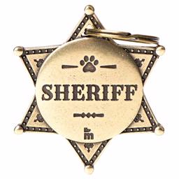 My Family Dog Tag Bronx Sheriff Star Gold