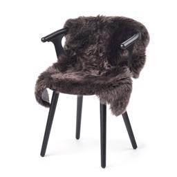 New Zealand Äkta Långhårigt Lammskinn DeLuxe Modell WALNUT
