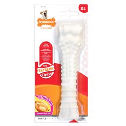 Nylabone Extreme Chew Textured Bone i VIT med Chicken Flavor XL