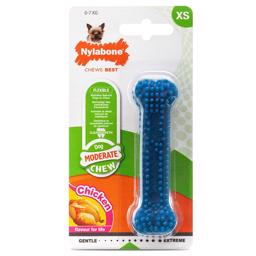 Nylabone Moderat Dental Chew Bone Kycklingleksaker med kycklingsmak