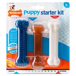 Nylabone Puppy Starter Kit 3 ben med smak av kyckling