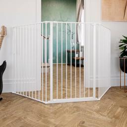 DogSpace Rocky Vägghängd Dog Gate Galler 104,5 cm VIT